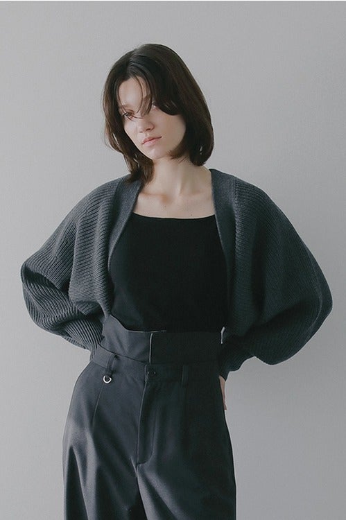 VOLUME SLEEVE KNIT BOLERO