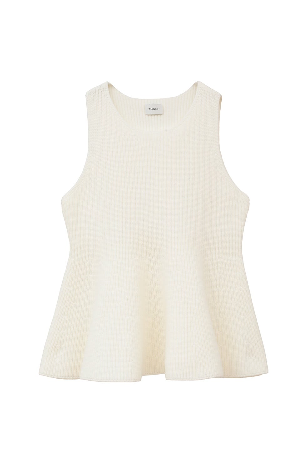 RIB PEPLUM KNIT TOPS｜TOPS(トップス)｜MANOF OFFICIAL ONLINE STORE