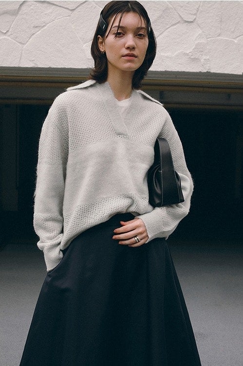 MOHAIR POLO KNIT