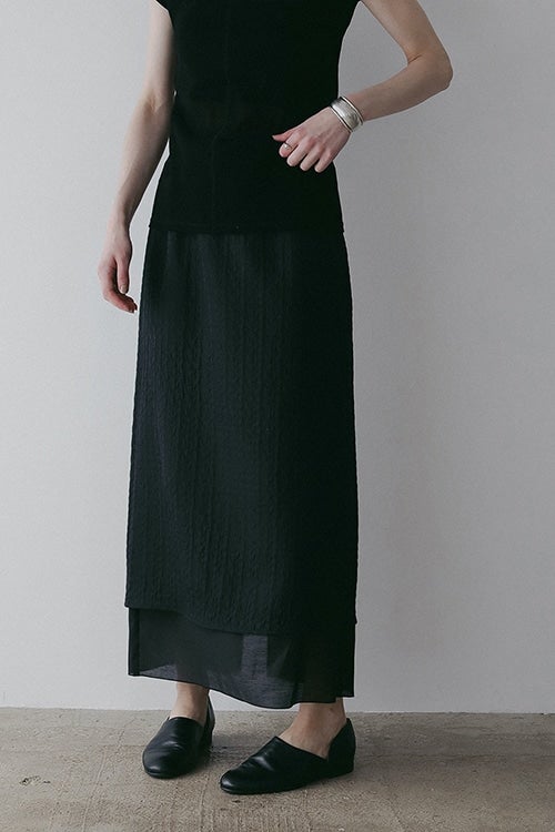 SHEER JACQUARD NARROW SKIRT