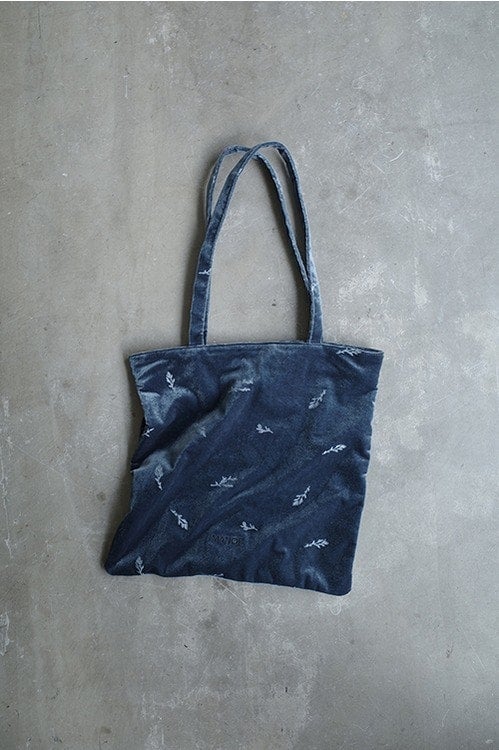 VELOUR EMBROIDERY TOTE BAG