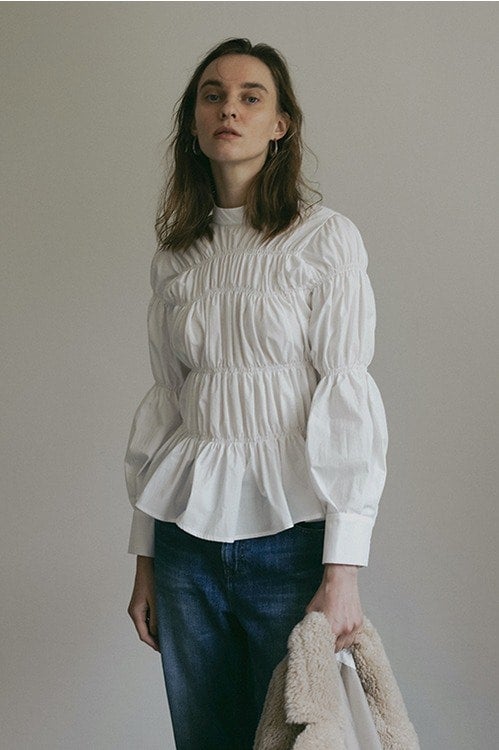 SHIRRING BLOUSE