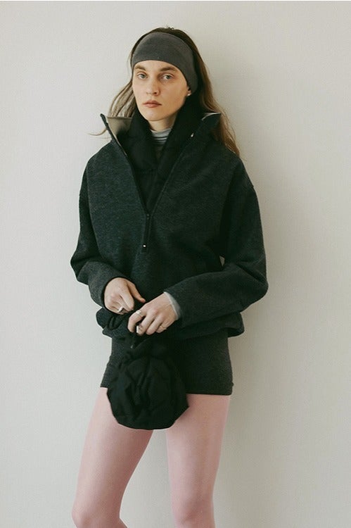 BOUCLE HALF ZIP TOPS