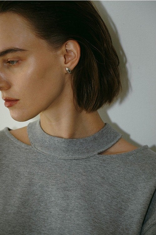 SLIT NECK SWEAT