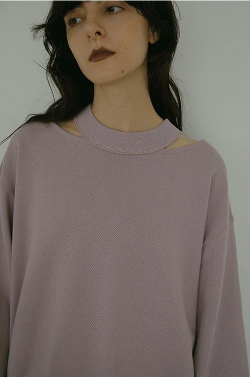 SLIT NECK SWEAT