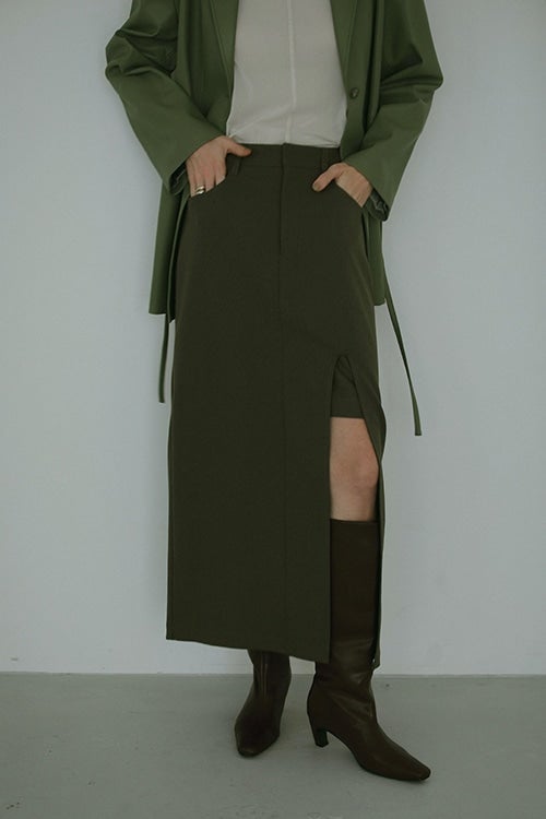 SLIT LAYERED SKIRT