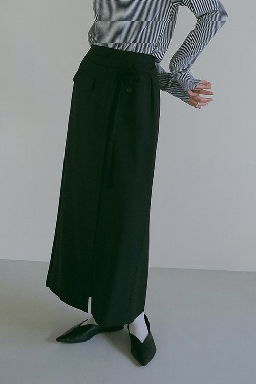 LINEN WRAP SKIRT