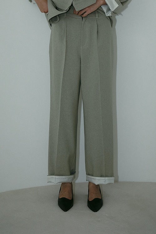 BICOLOR HEM PANTS