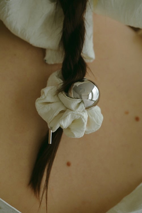 heyep×MANOF Medium Metal Ball Scrunchie