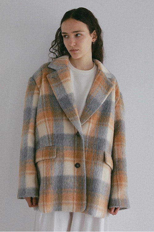 SHAGGY CHECK OVER JACKET