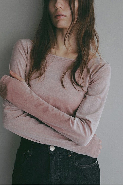 SHEER VELOUR CUT TOPS