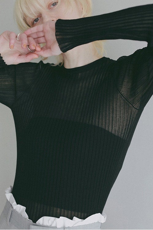 SHEER RIB KNIT