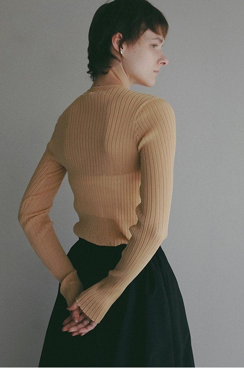SHEER RIB KNIT