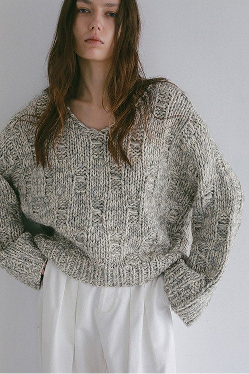 BULKY YARN HAND KNIT TOPS