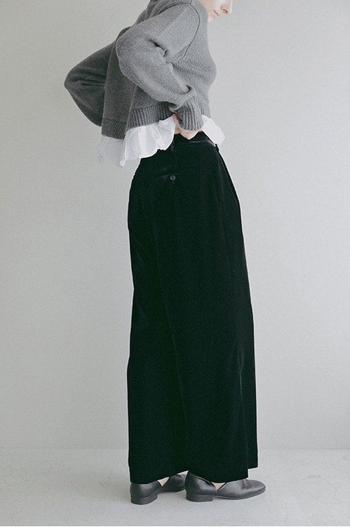 VELVET WIDE PANTS