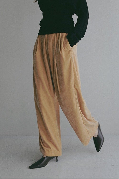 VELVET WIDE PANTS