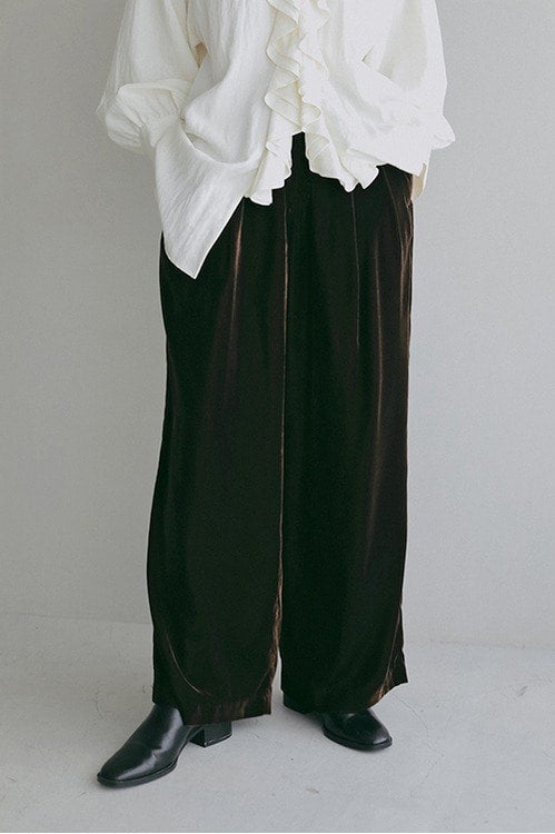 VELVET WIDE PANTS