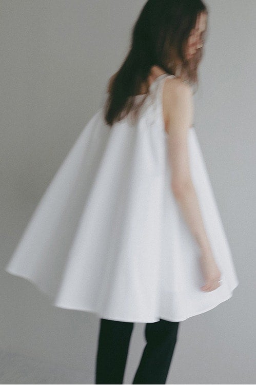 SQUARE NECK GATHER MINI ONE PIECE