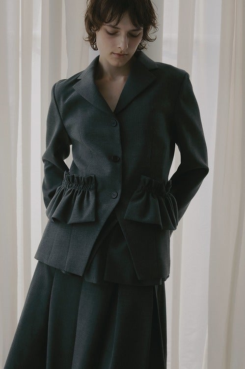 RUFFLE POCKET JACKET