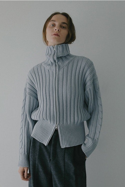 COTTON RIBKNIT CARDIGAN