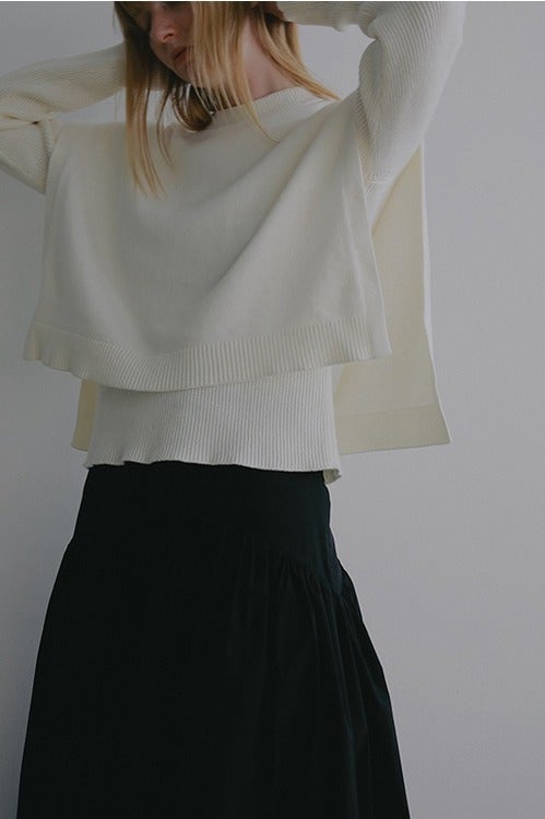 RIB FLAP KNIT TOPS