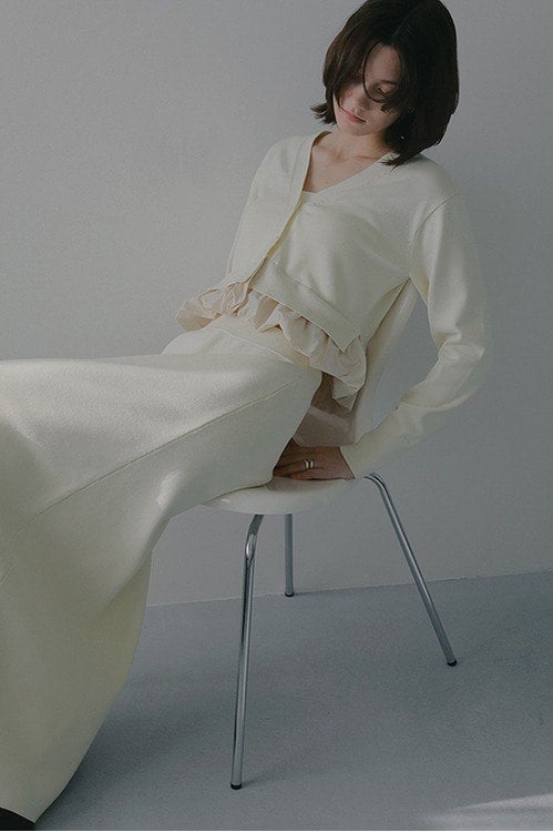 V NECK KNIT SET UP