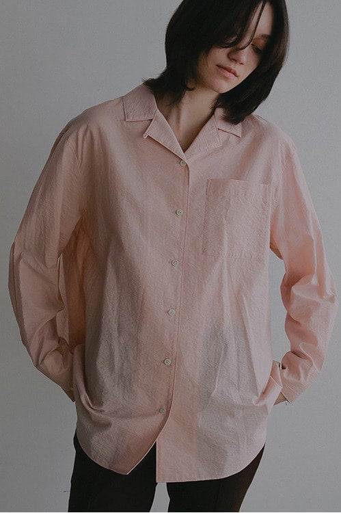 BACK LAYERED SHEER SHIRT