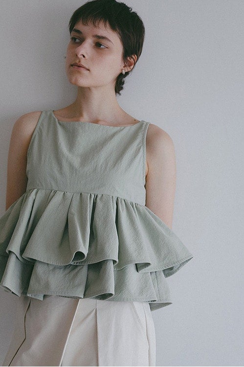 SQUARE TIERED BLOUSE