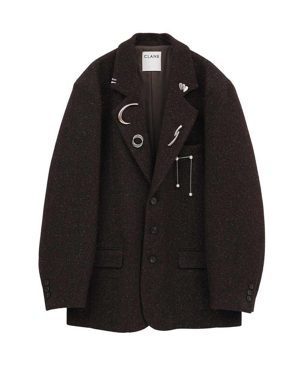 ROUND SLEEVE BROOCH JACKET