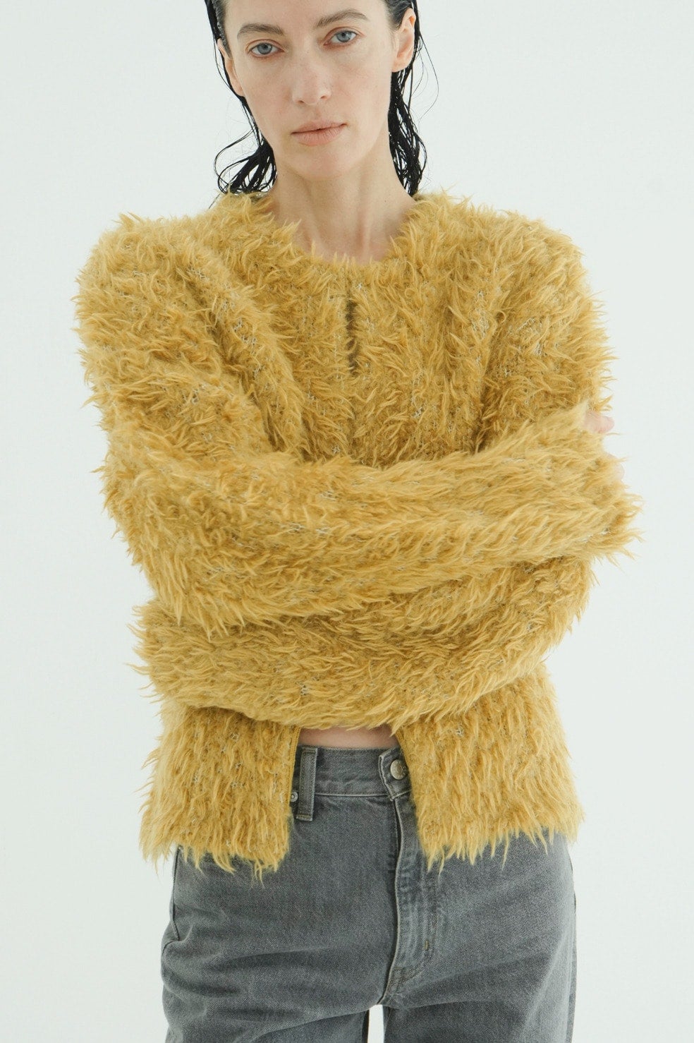 SHAGGY COMPACT KNIT CARDIGAN｜클라네(CLANE) 공식 온라인 스토어