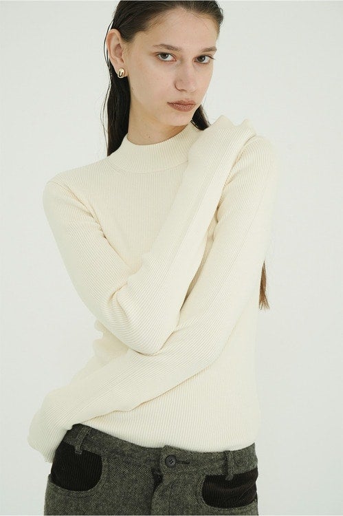 H/N RIB KNIT TOPS
