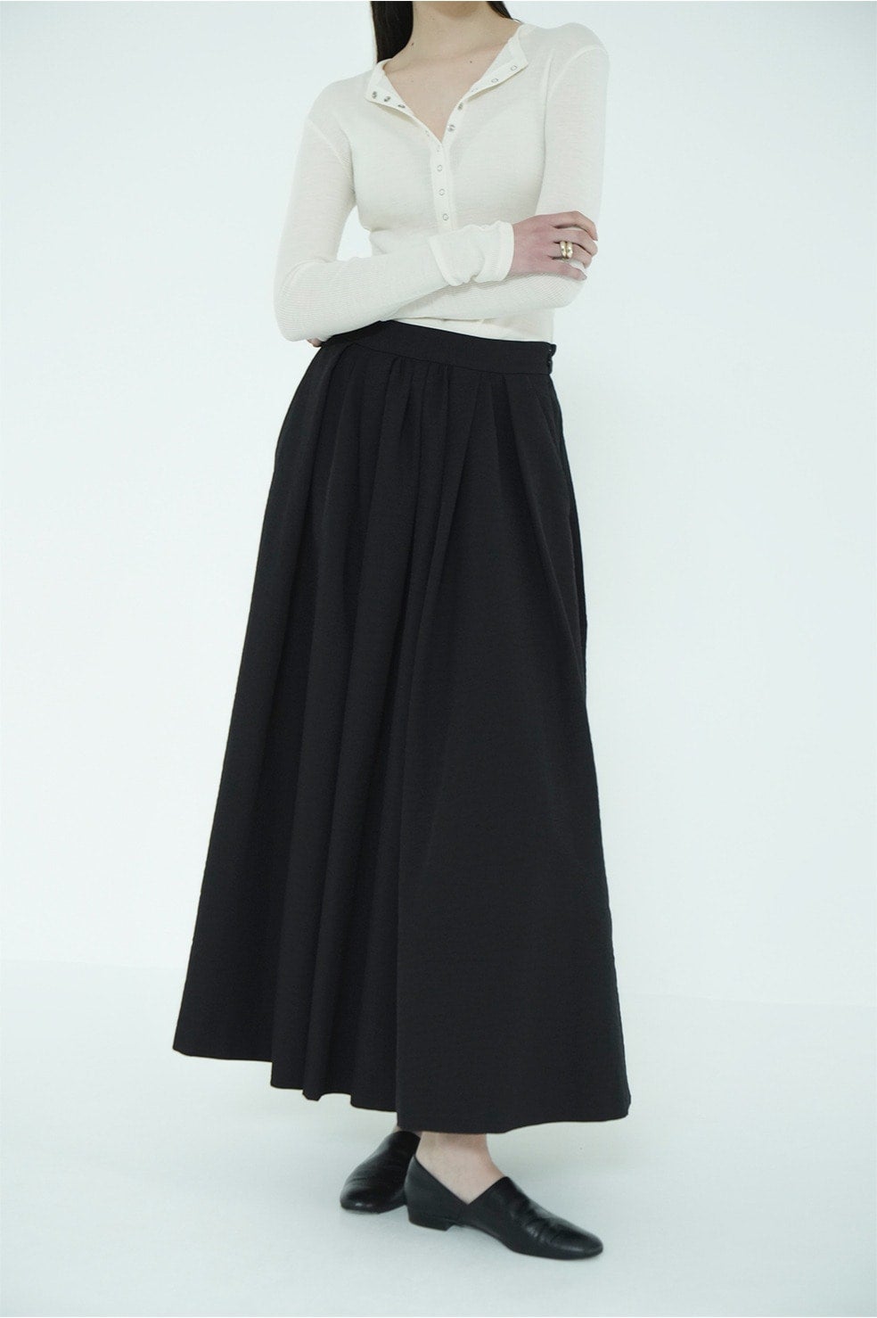 2WAY ADJUST FLARE SKIRT｜클라네(CLANE) 공식 온라인 스토어