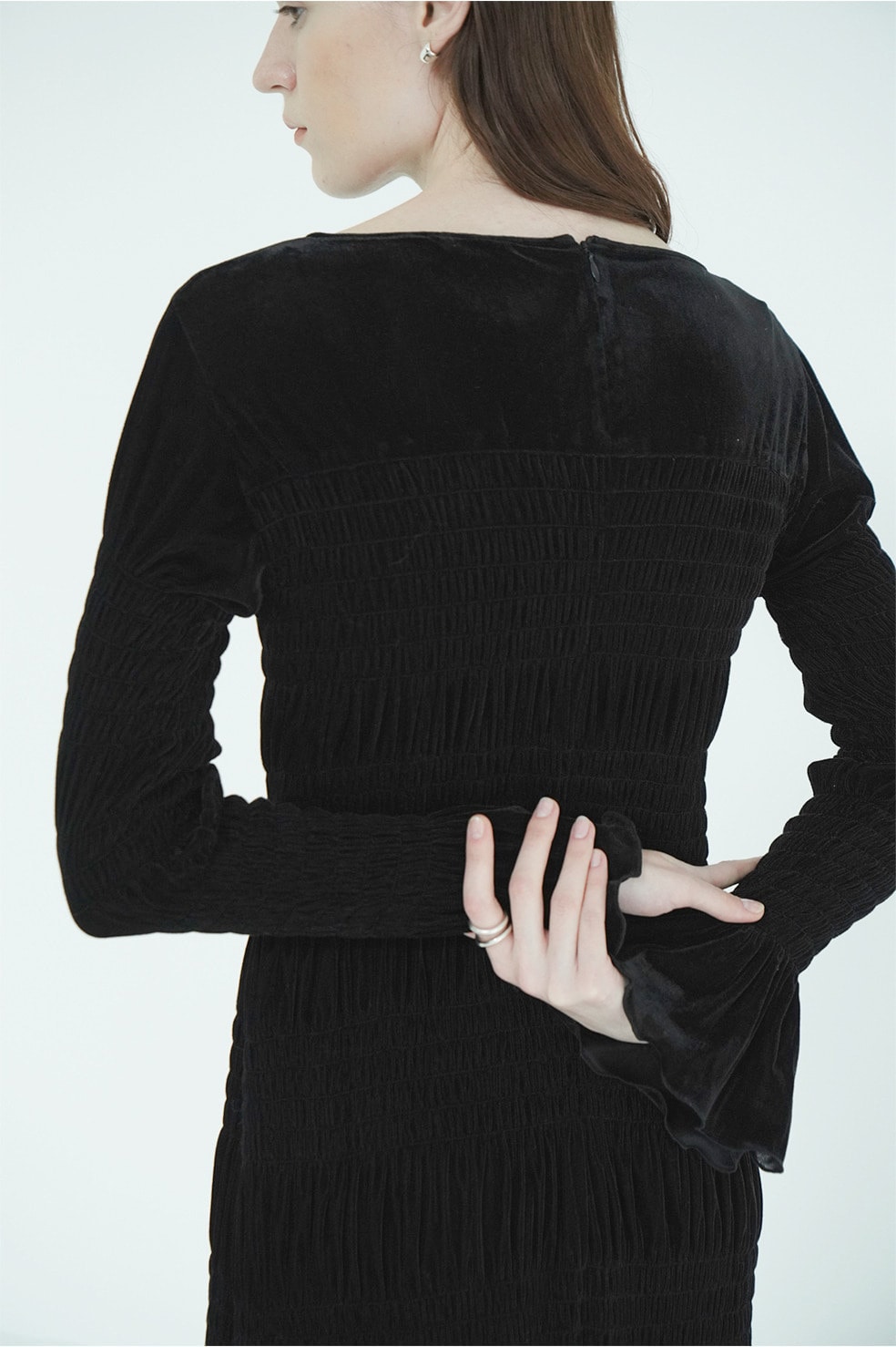 SHIRRING LONG ONEPIECE｜클라네(CLANE) 공식 온라인 스토어