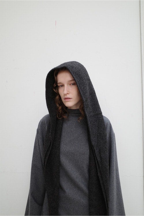 YAK KNIT HOODED MUFFLER