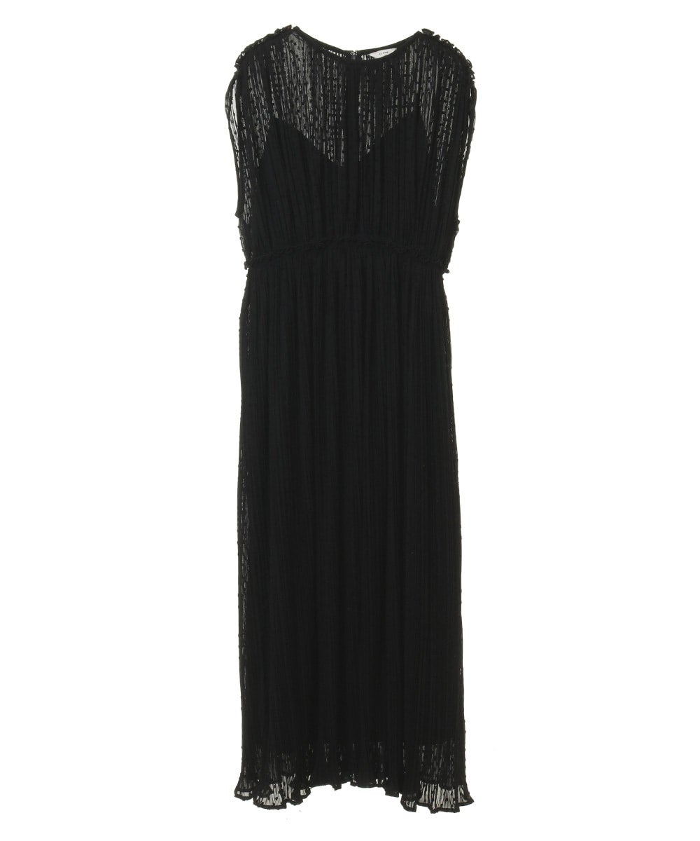 Dot Jacquard Pleat One Piece Dress ドレス Clane Official Online Store