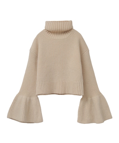 CLANE BELL SLEEVE TURTLE KNIT TOPS | www.fleettracktz.com