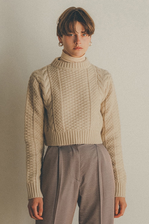 TINY CABLE KNIT TOPS