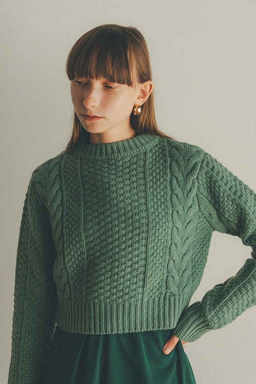 TINY CABLE KNIT TOPS