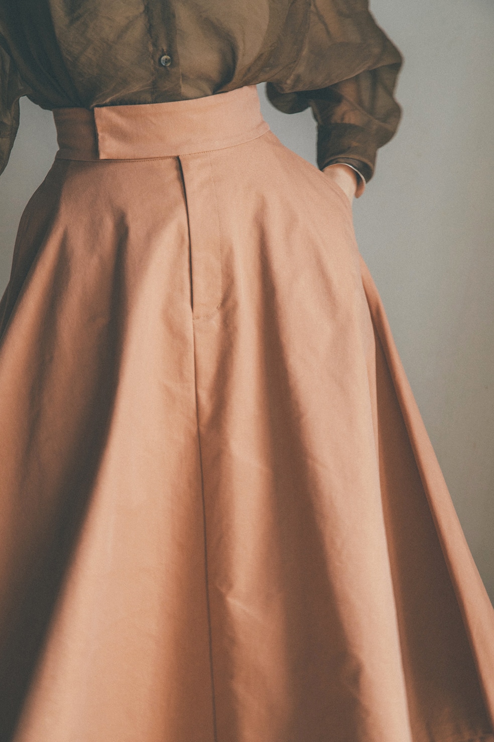 CLANE｜ルミネ限定｜CHAMBRAY CIRCULAR SKIRT-