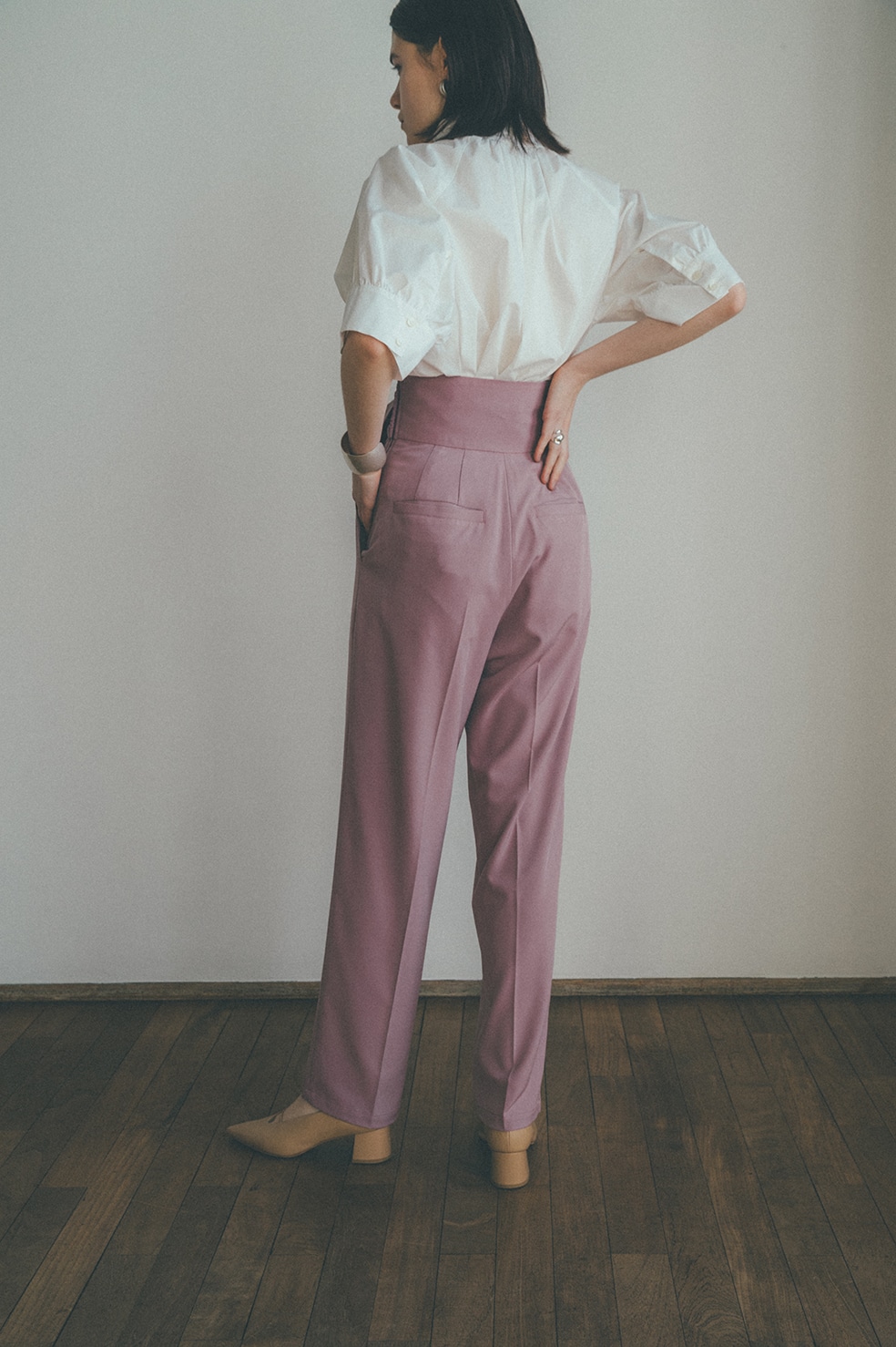 新品タグ付き CLANE OBI PANTS パープル サイズ0-