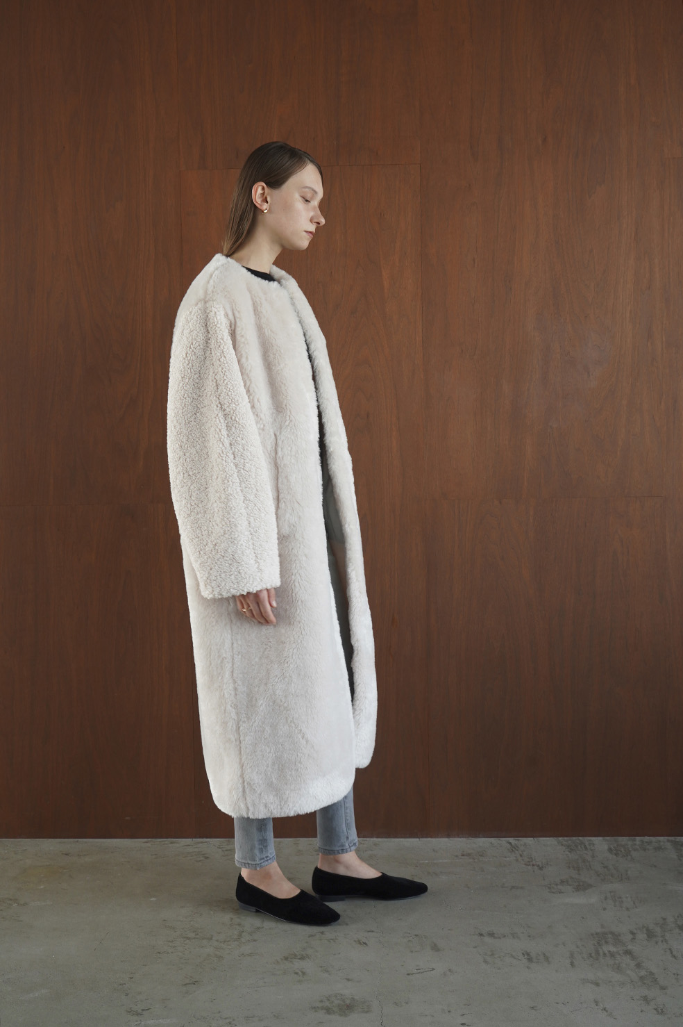 CLANE MIX FUR COCOON COAT アイボリー2サイズ | vrealitybolivia.com