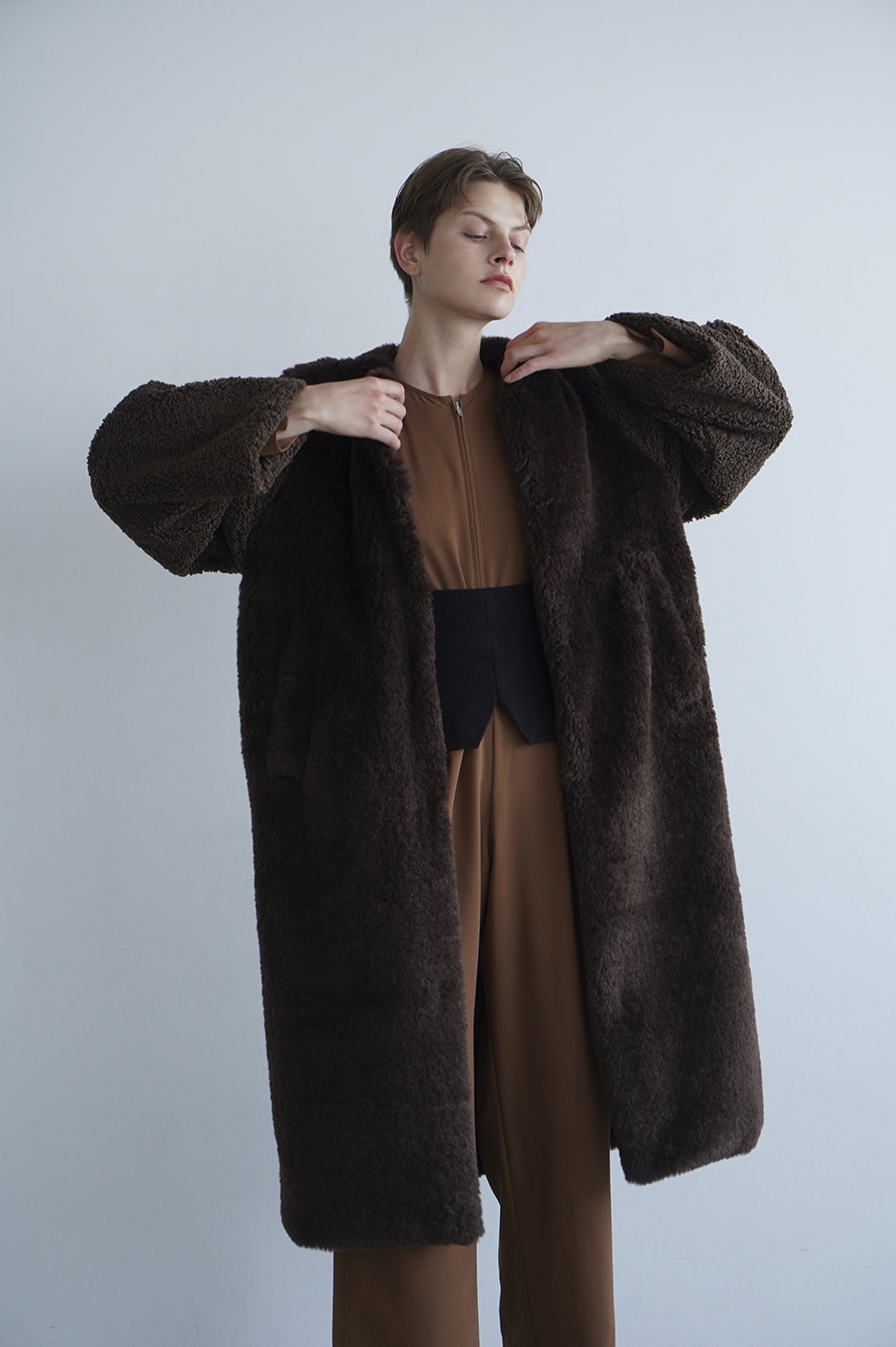 MIX FUR COCOON COAT｜OUTER(アウター)｜CLANE OFFICIAL ONLINE STORE
