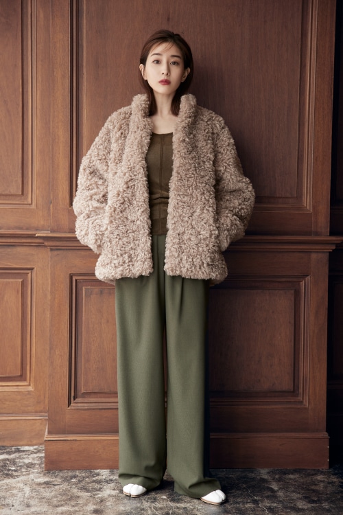 2022新作モデル MINAMI TANAKA×CLANE CURL FUR SHORT COAT zlote-arkady.pl