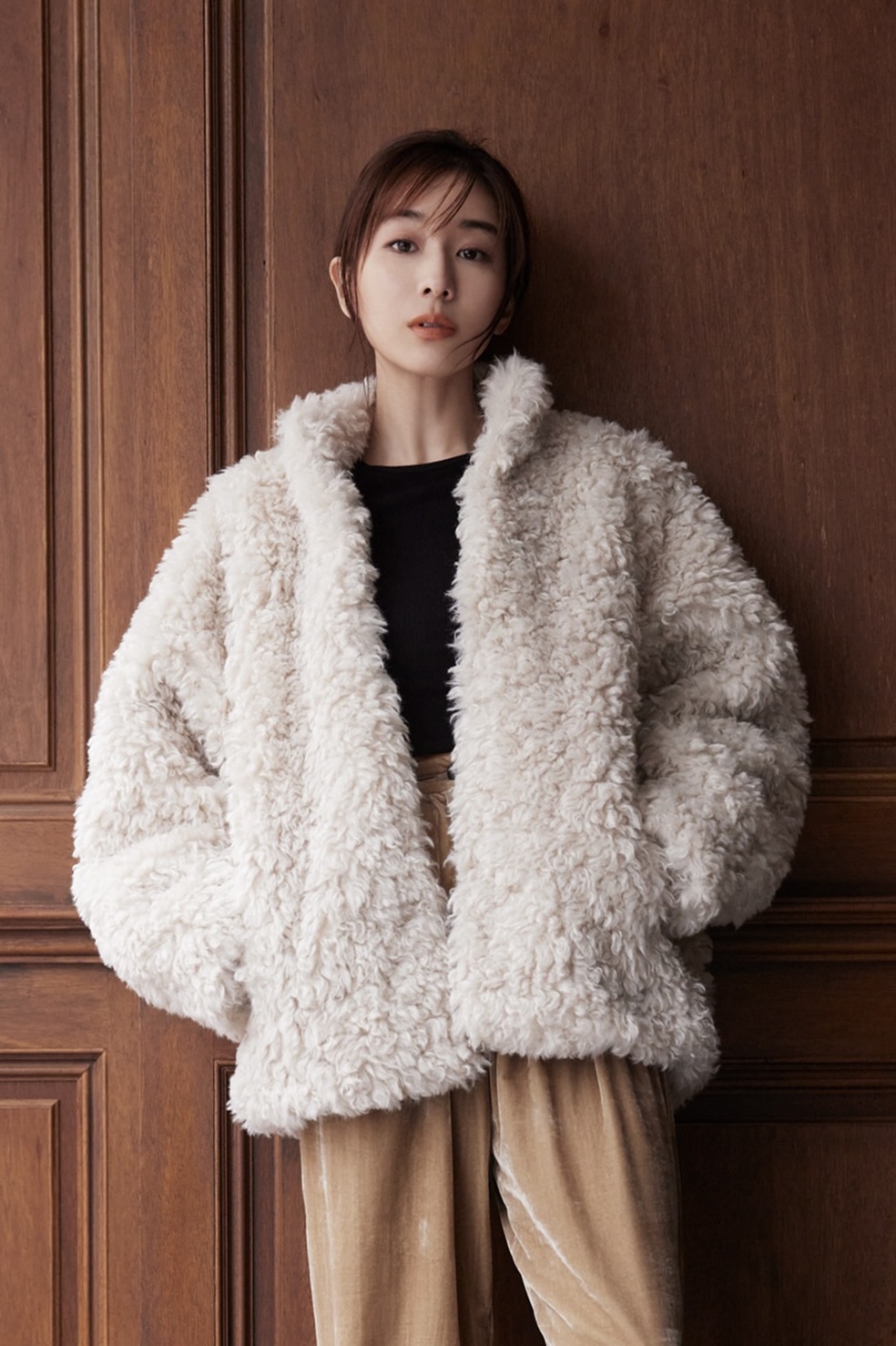 MINAMI TANAKA×CLANE CURL FUR SHORT COAT