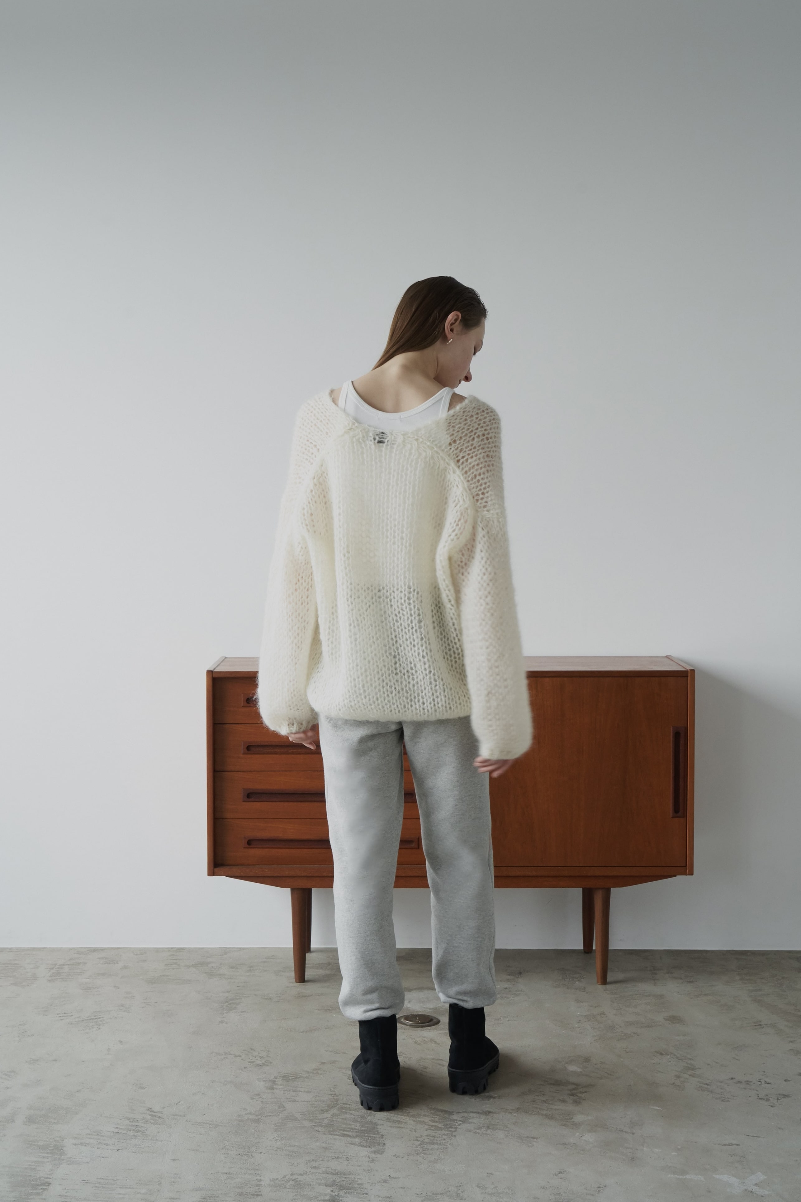 V NECK LOOSE MOHAIR KNIT TOPS｜TOPS(トップス)｜CLANE OFFICIAL 