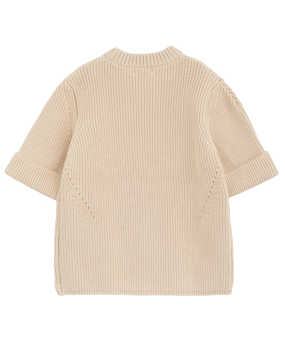 OVER HALF SLEEVE KNIT TOPS｜TOPS(トップス)｜CLANE 