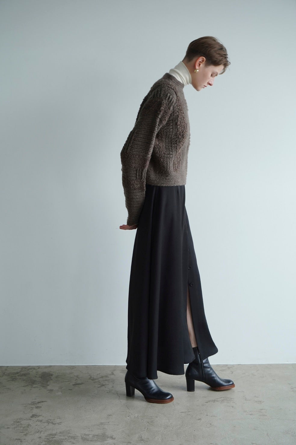 CLANE WIDE CHECK HAND KNIT /CLANE サイズ2 - www.piandiboccio.com