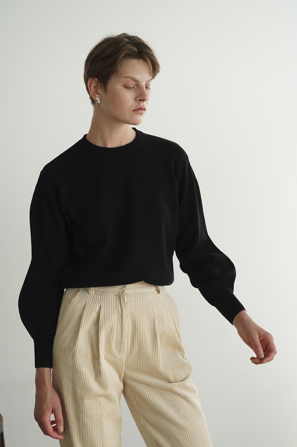 DOUBLE ROUND SLEEVE KNIT TOPS｜TOPS(トップス)｜CLANE OFFICIAL