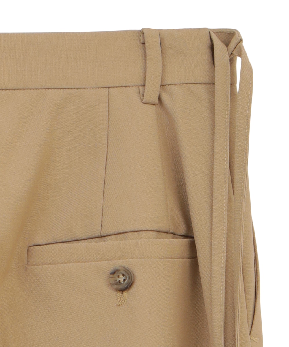 割引価格 CLANE バックリボンパンツ BACK RIBBON PANTS BEIGE egypticf