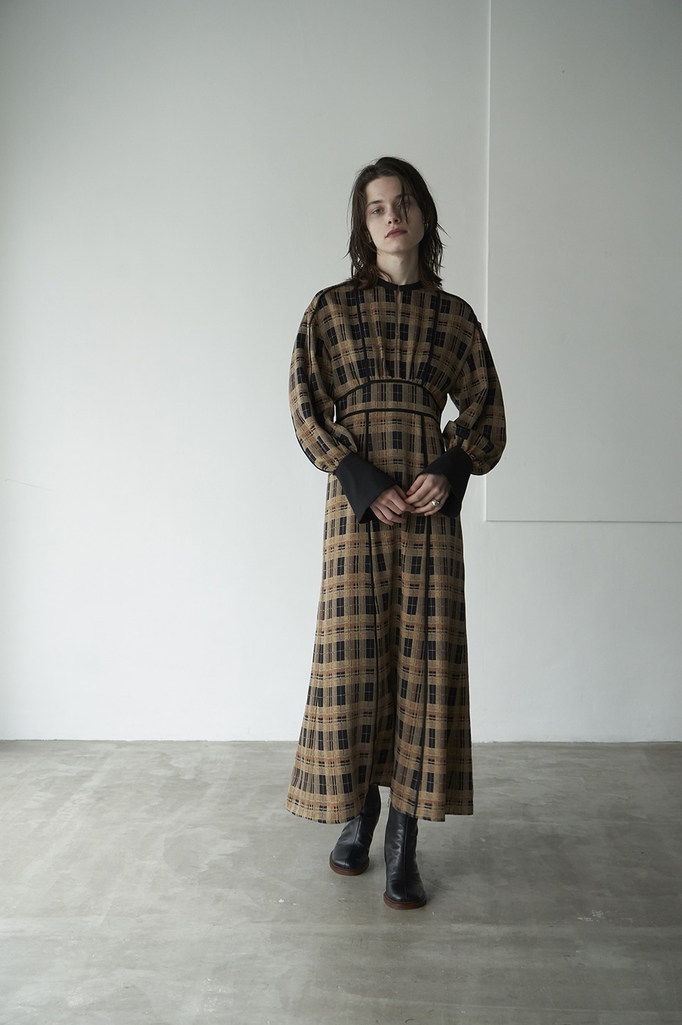 ショップセレクト CLANE CHECK PIPING ONE PIECE | www.fpservicesnc.com